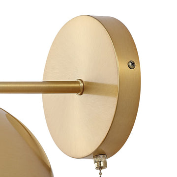 Tierra 7" Modern Midcentury Iron LED Sconce with Pull-Chain Switch - JONATHAN Y